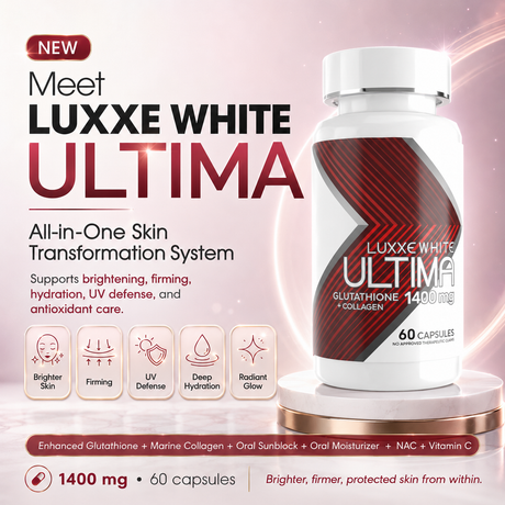 Luxxe White Ultima capsules and bottle