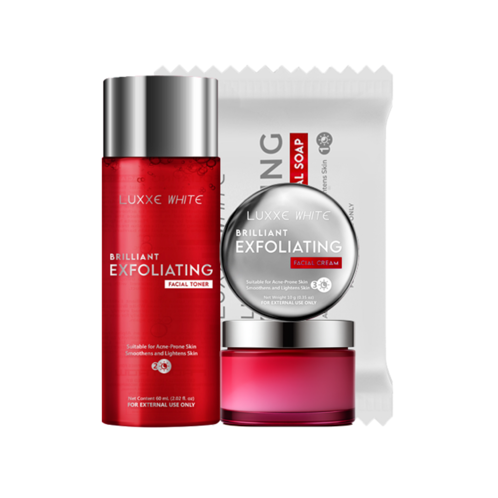 Luxxe White Brilliant 3 step facial set