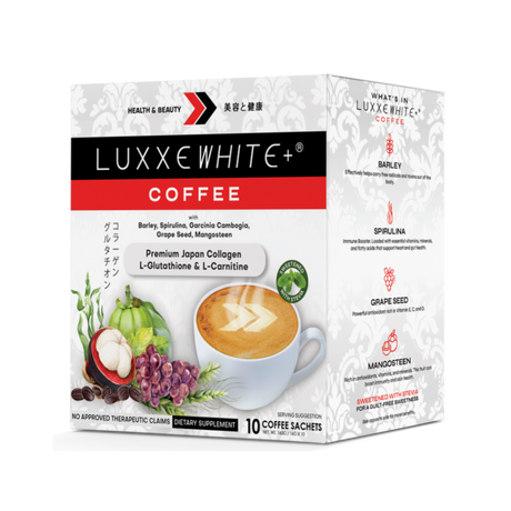 Luxxe White Coffee with collagen and glutathione