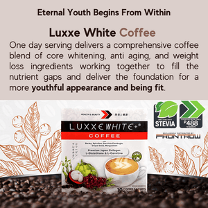Luxxe White Coffee: Beauty & Wellness Coffee - Collagen + Glutathione + L-Carnitine + Superfoods