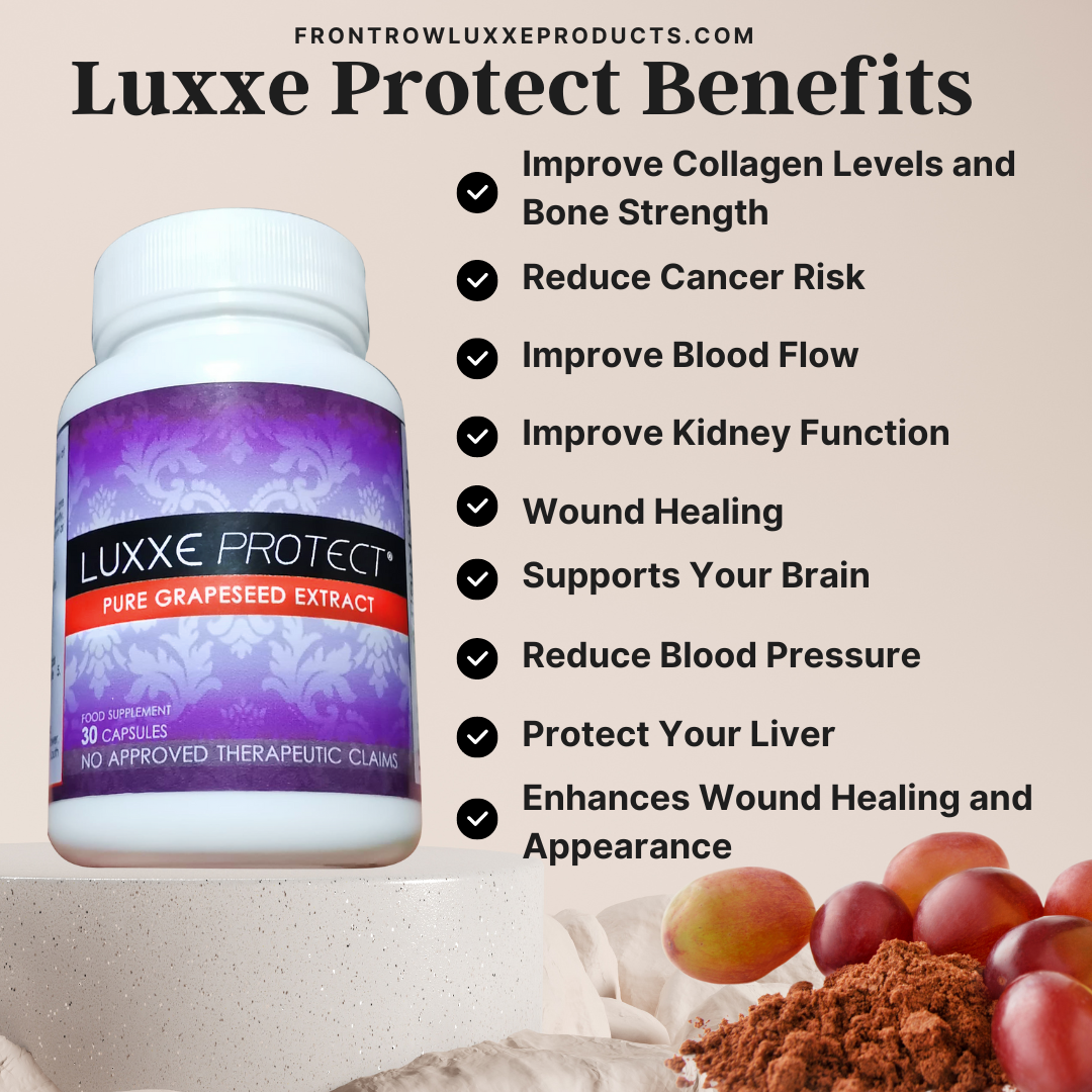 Luxxe Protect Pure Grapeseed Extract 500mg 30 Capsules