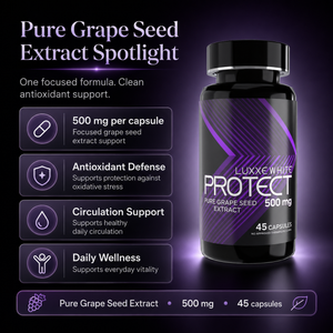 Luxxe White Protect: Pure Grape Seed Extract 500mg - Ultimate Antioxidant Protection