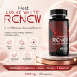 Meet Luxxe White Renew – 8-in-1 cellular renewal system, 2200mg Glutathione + Pure Barley + Collagen + Moringa + 4 superfruits, 60 Capsules